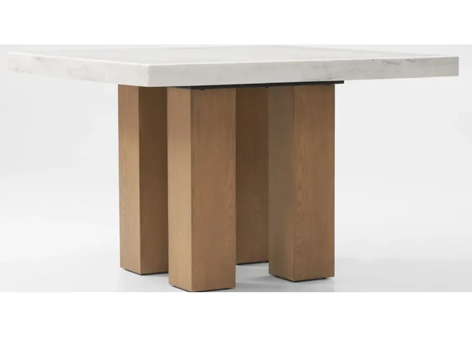 Artemis Marble Counter-Height Dining Table - White Marble/Natural