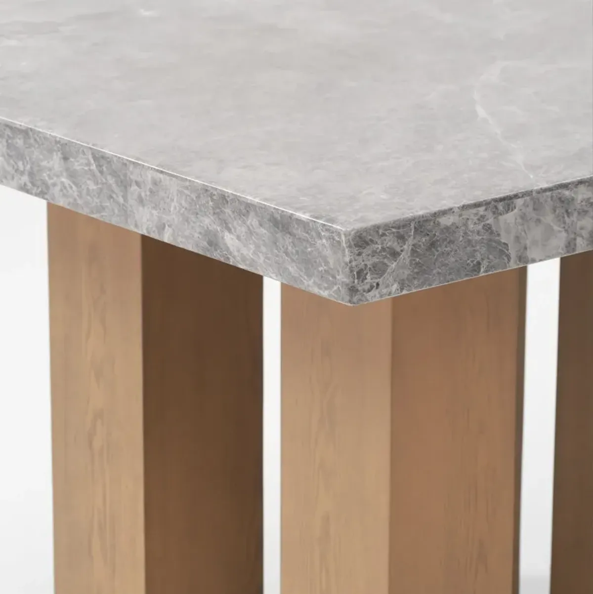 Artemis Marble Counter-Height Dining Table - Gray Marble/Natural