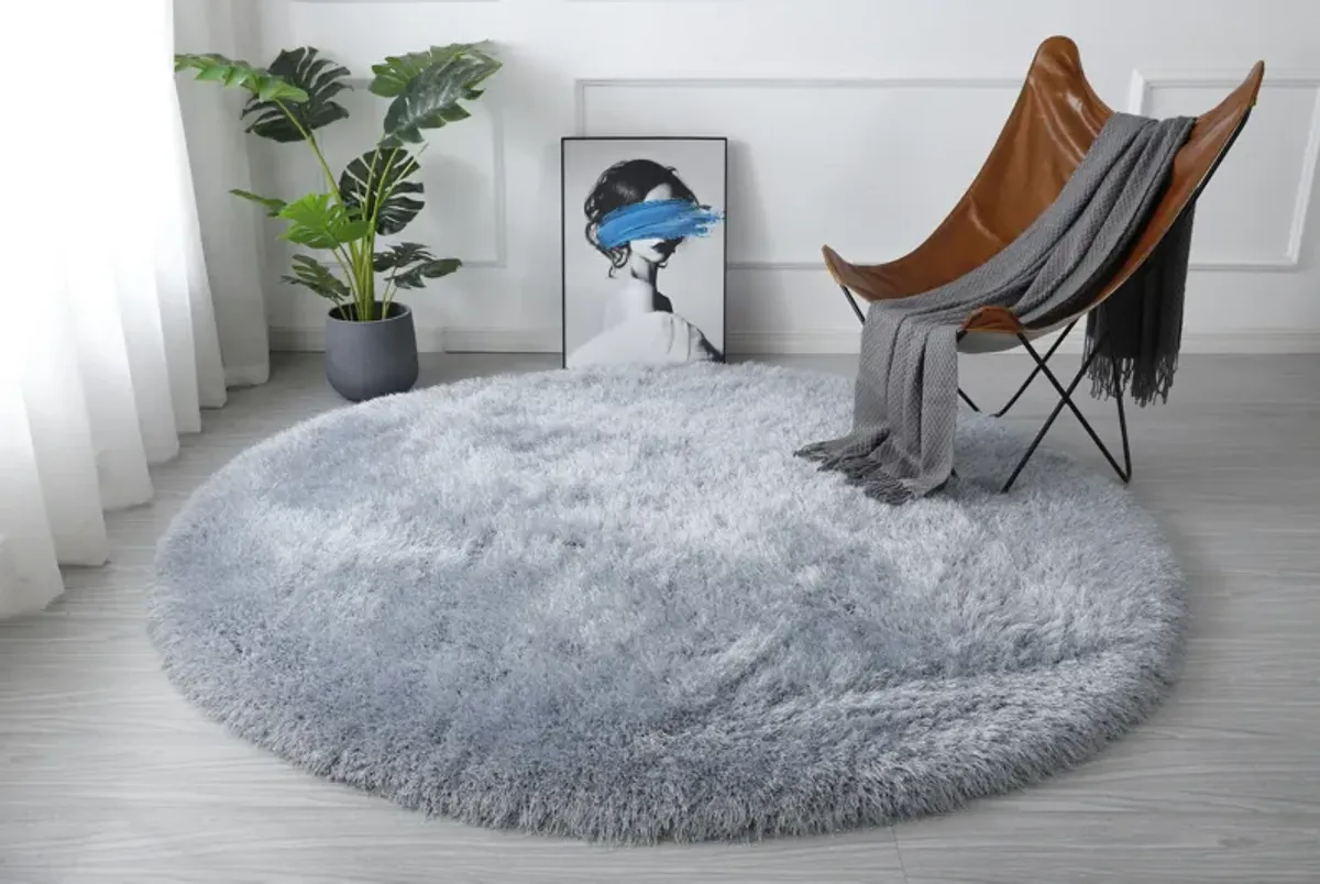 Sarezzo 7' Round Area Rug - Gray