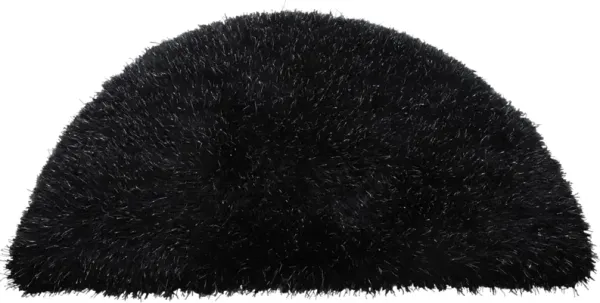 Sarezzo 3' x 5' Halfmoon Area Rug - Black