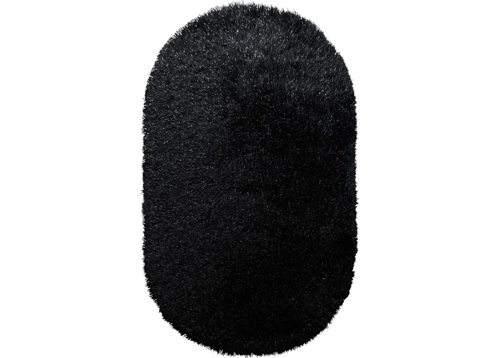 Sarezzo 5' x 8' Oval Area Rug - Black