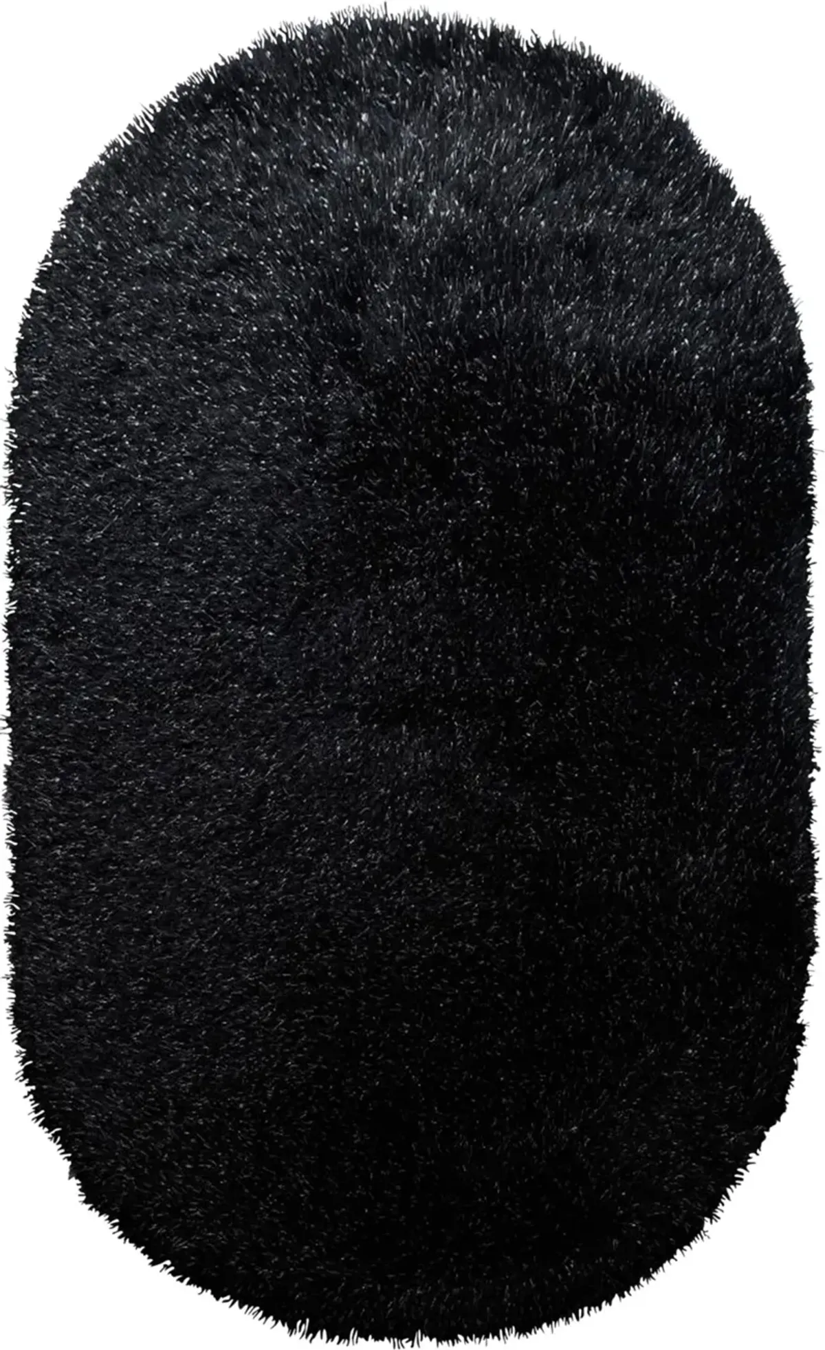 Sarezzo 5' x 8' Oval Area Rug - Black