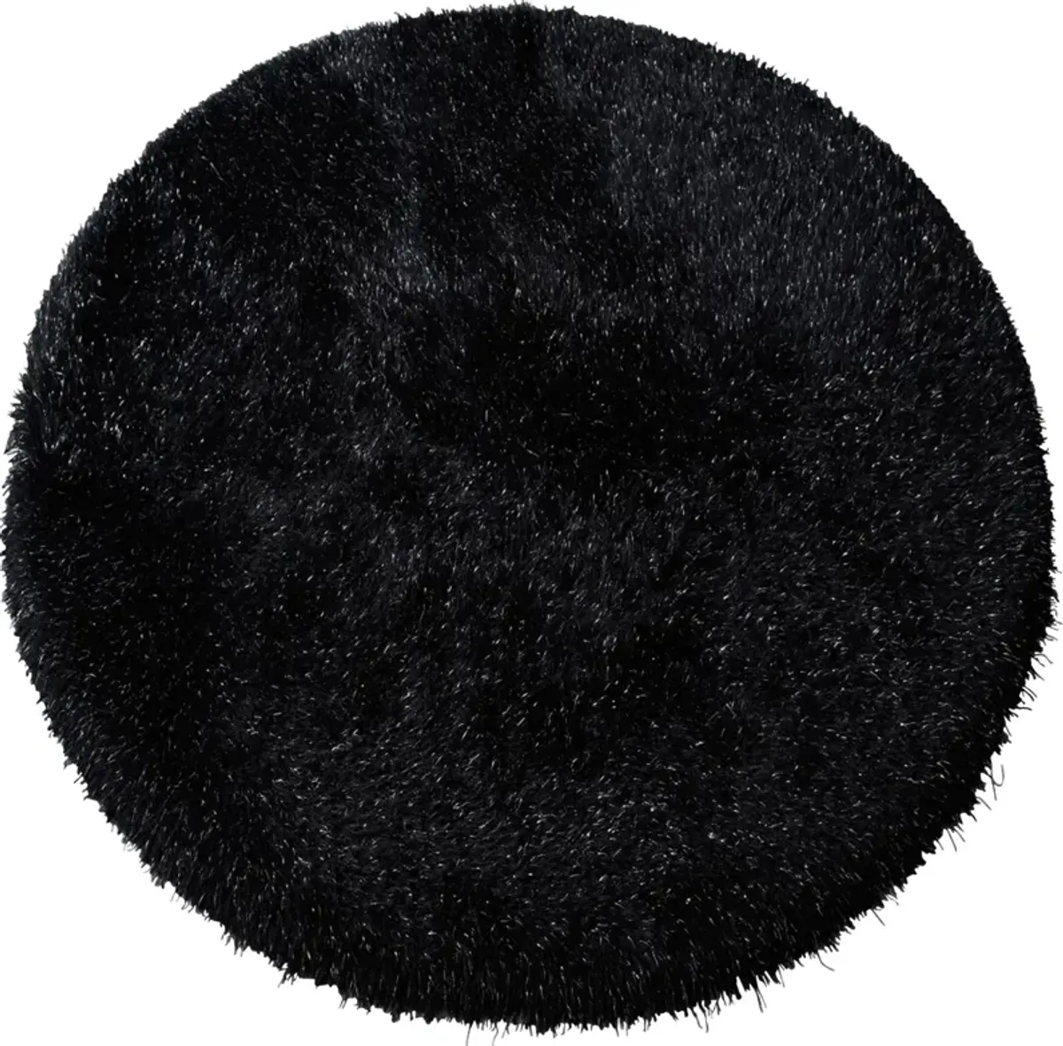 Sarezzo 7' Round Area Rug - Black