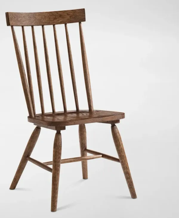 Hayward Solid Wood Windsor-Back Dining Chair - Brown