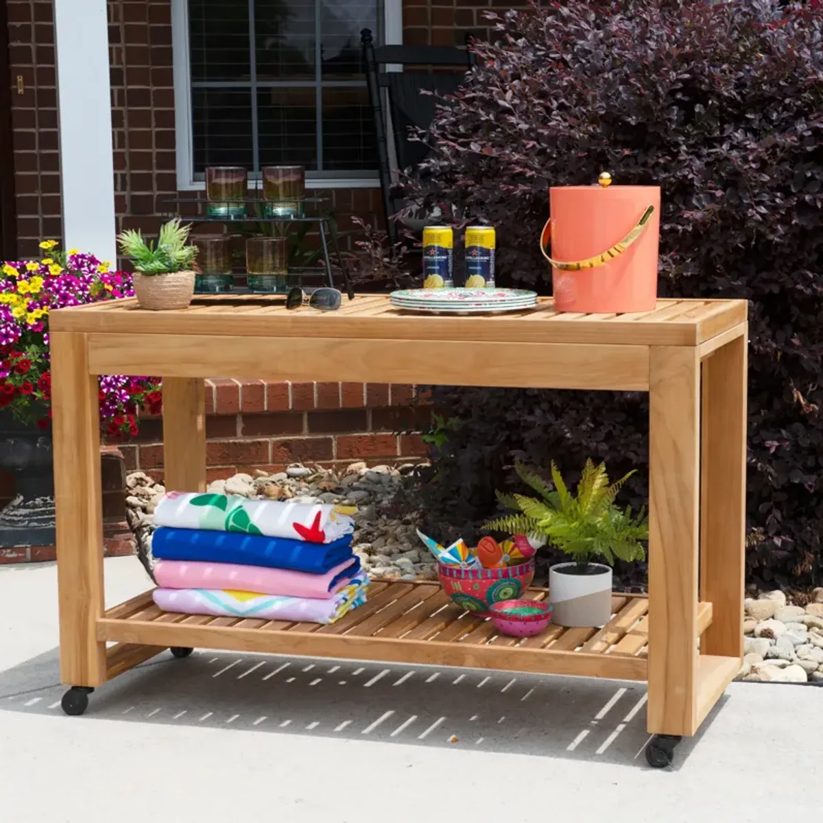 Long Beach Outdoor Bar Cart