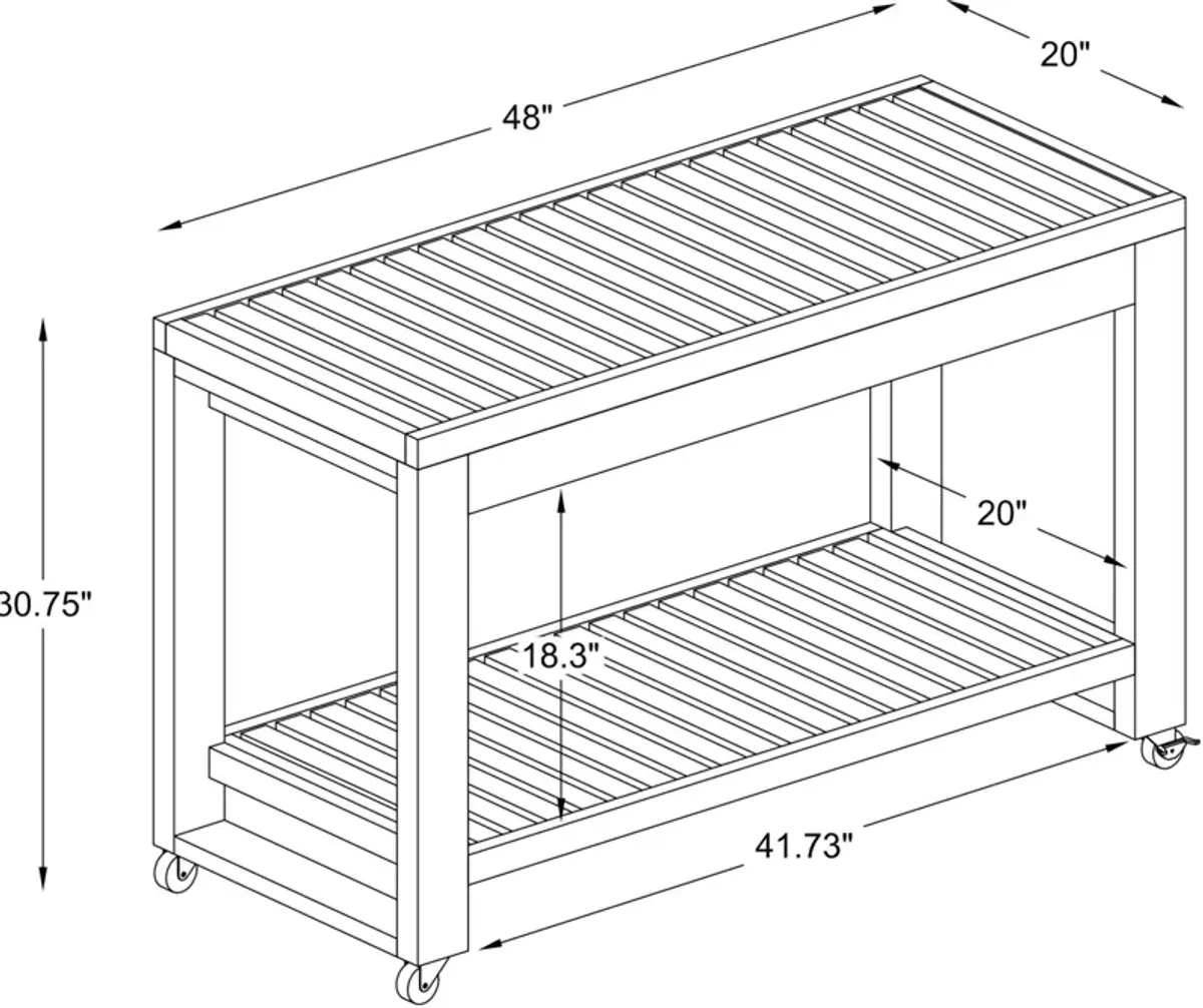 Long Beach Outdoor Bar Cart