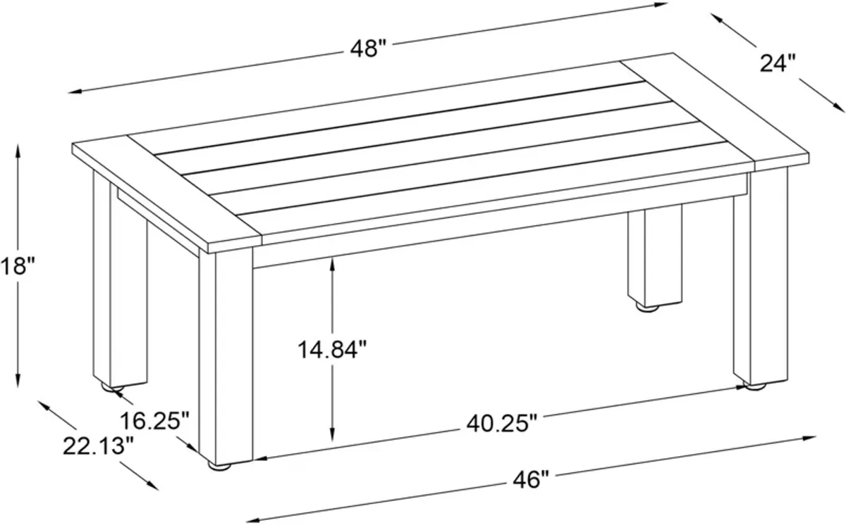 Long Beach Outdoor Coffee Table