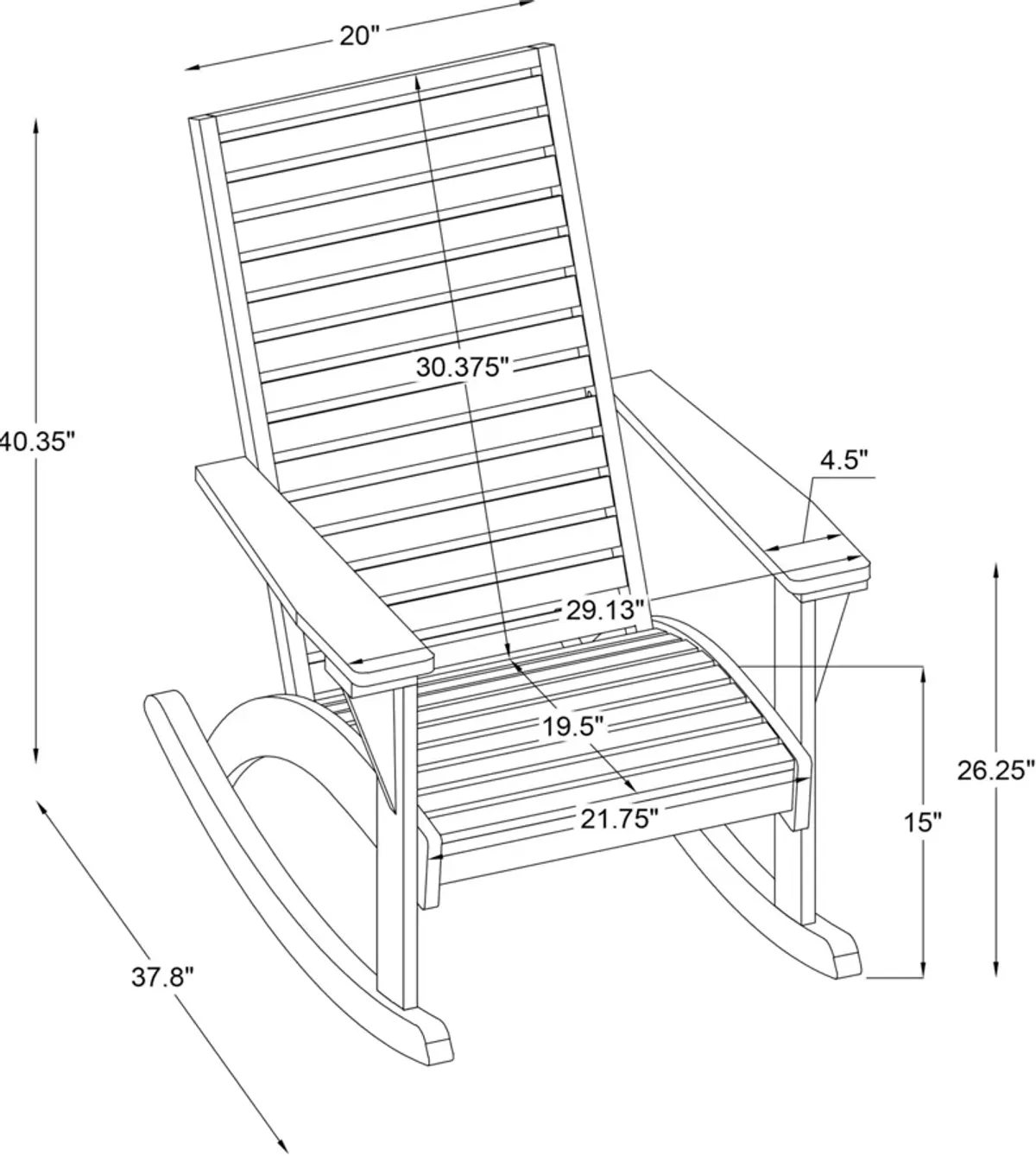 Grenada Outdoor Rocking Chair