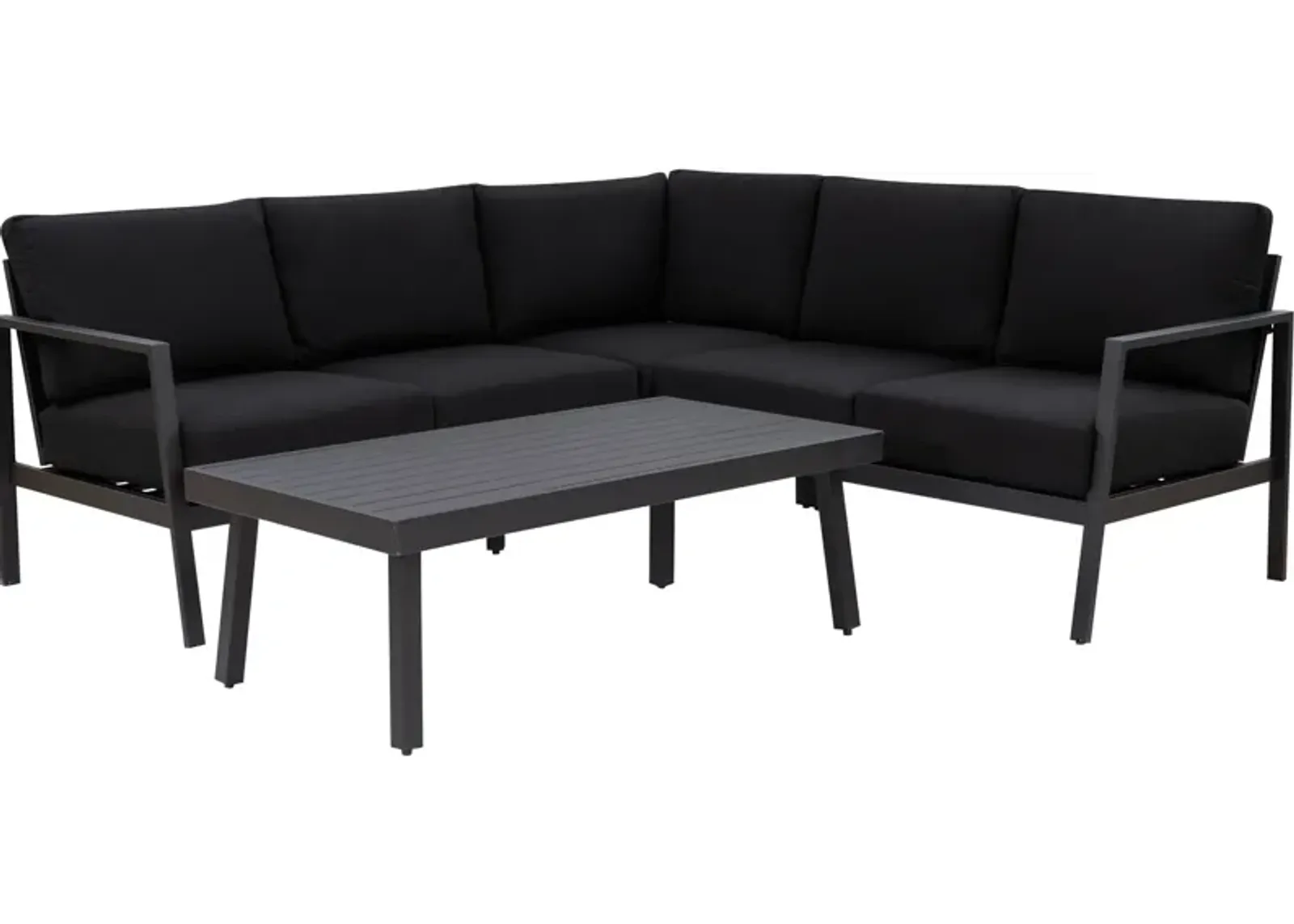 South Hampton 2-Piece Outdoor Sectional and Coffee Table Set