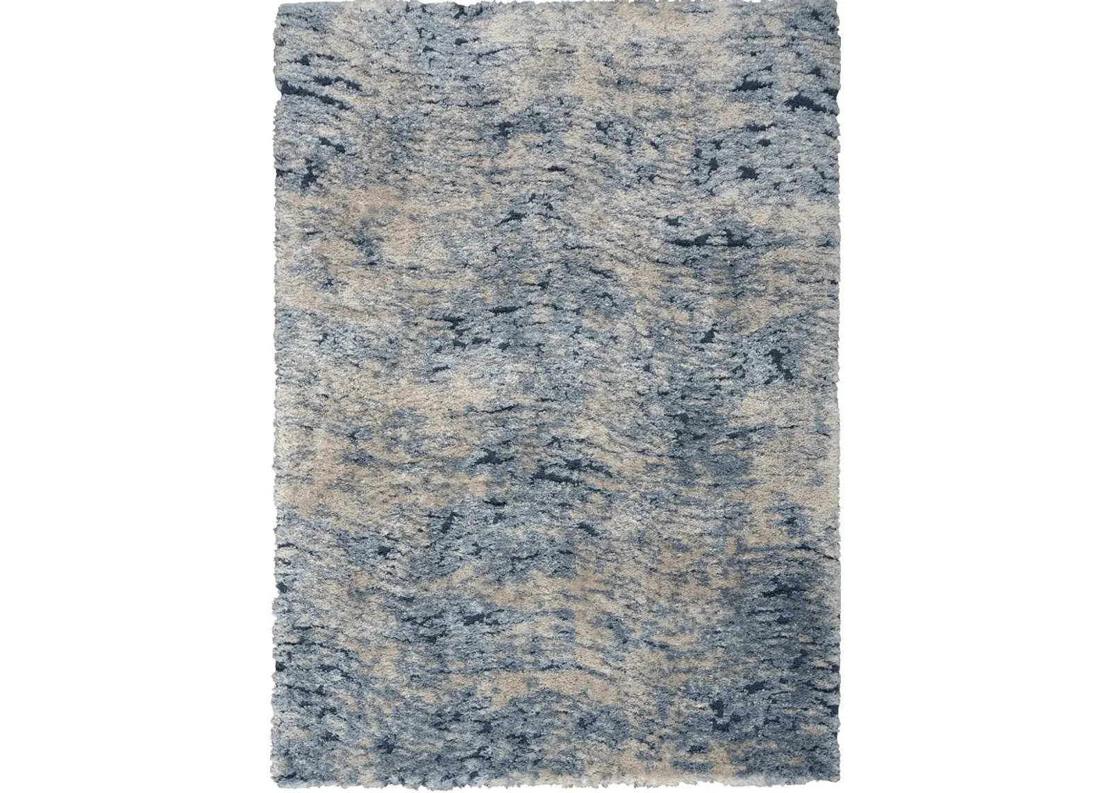 Lana Shag 4' x 6' Area Rug - Blue/Ivory