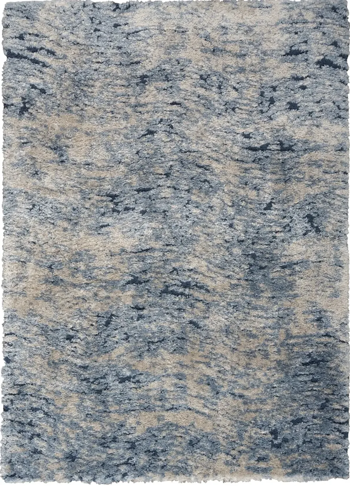 Lana Shag 4' x 6' Area Rug - Blue/Ivory