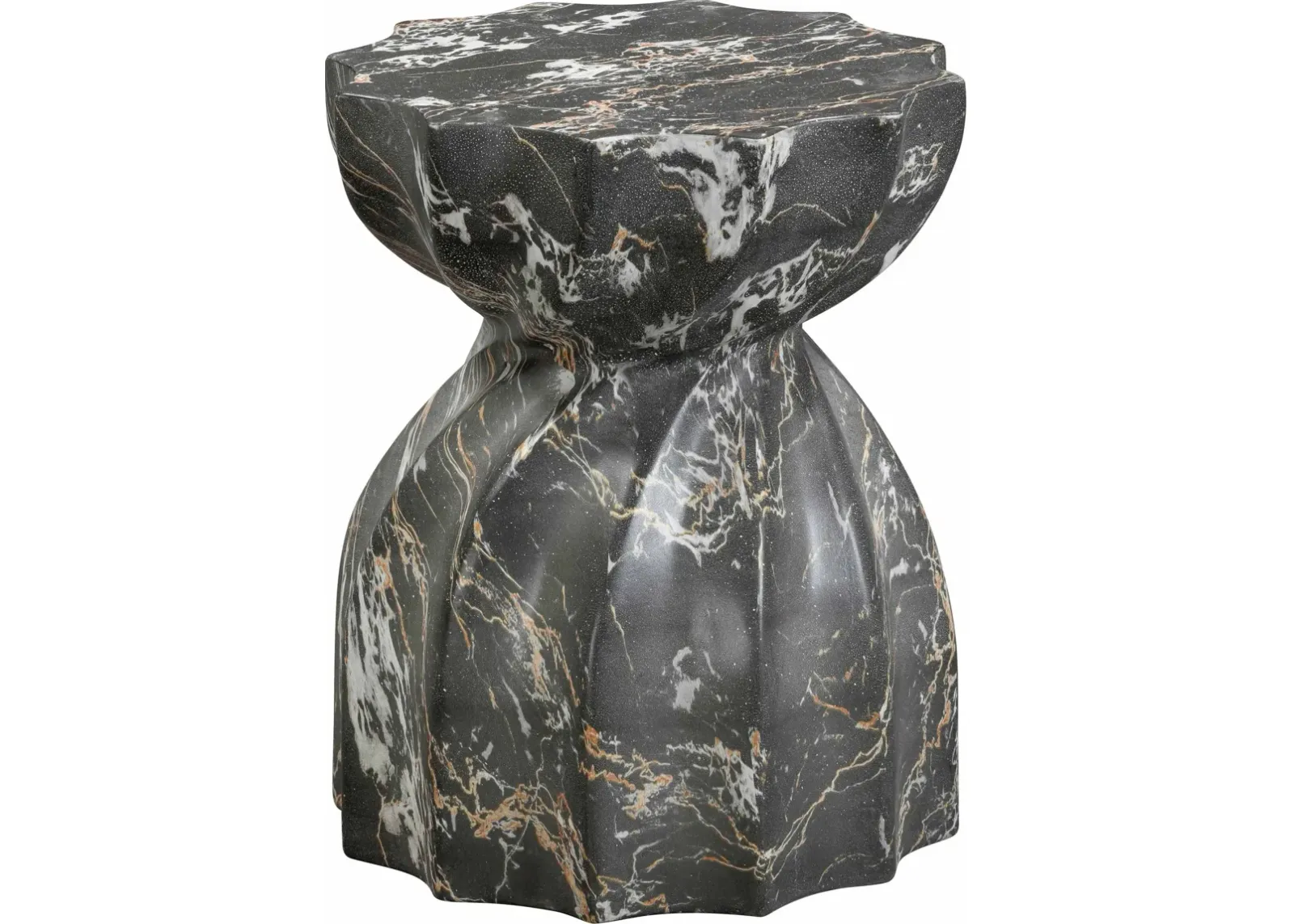 Las Cruces Indoor/Outdoor Concrete Stool - Black