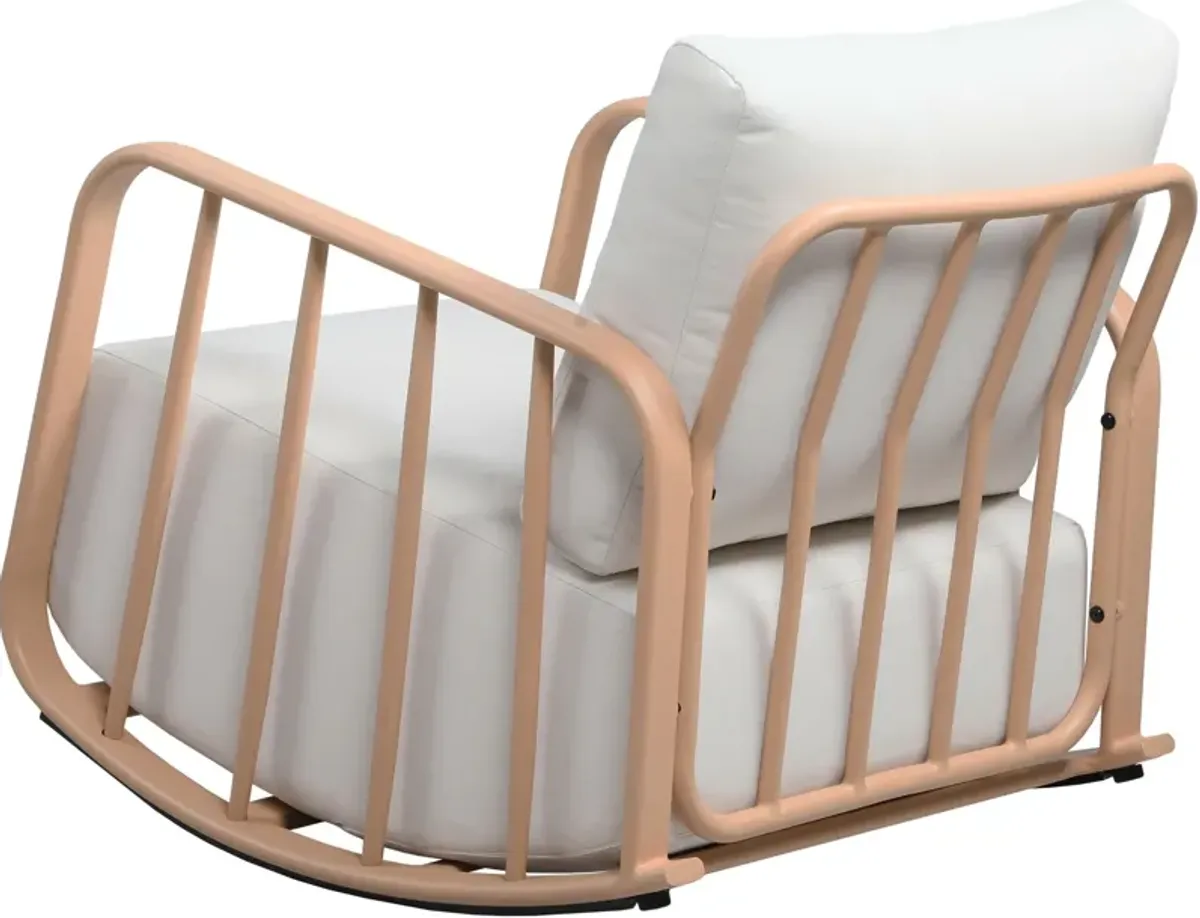 El Paso Outdoor Rocking Chair - Terracotta/Cream