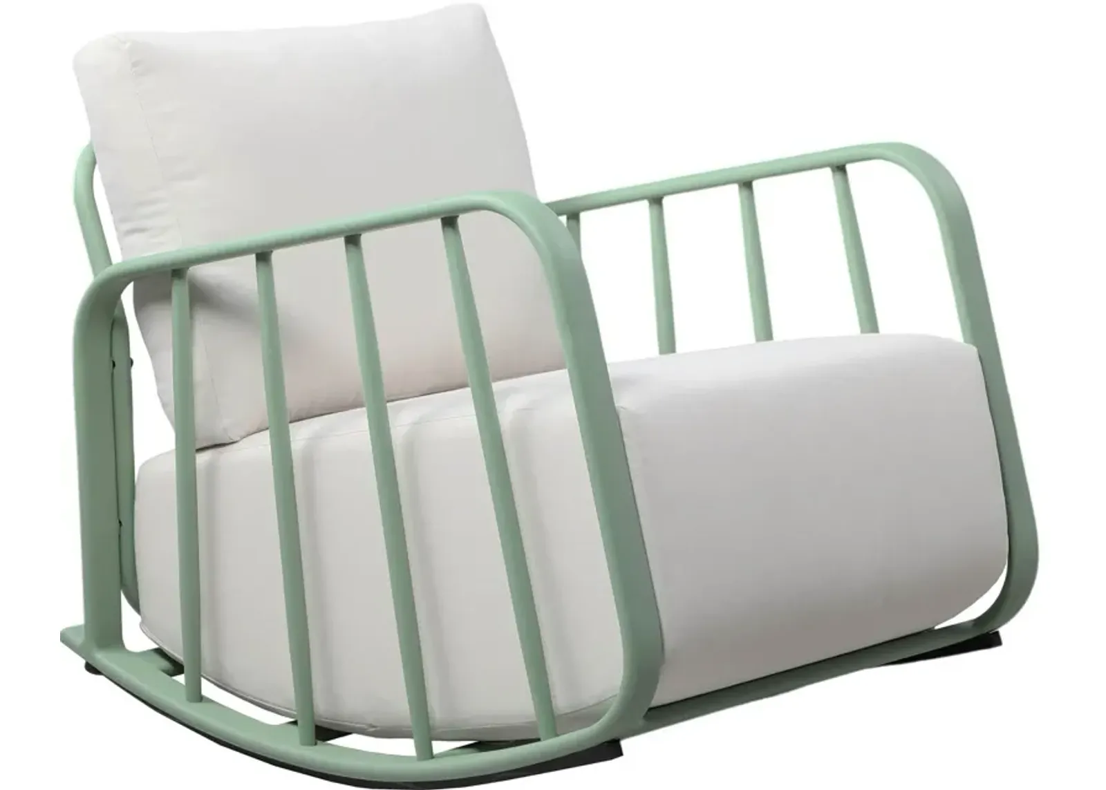 El Paso Outdoor Rocking Chair - Green/Cream