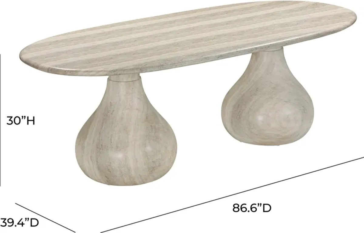 Amarillo Indoor/Outdoor Oval Pedestal Dining Table