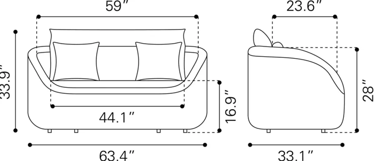 Grand Isle Outdoor Loveseat