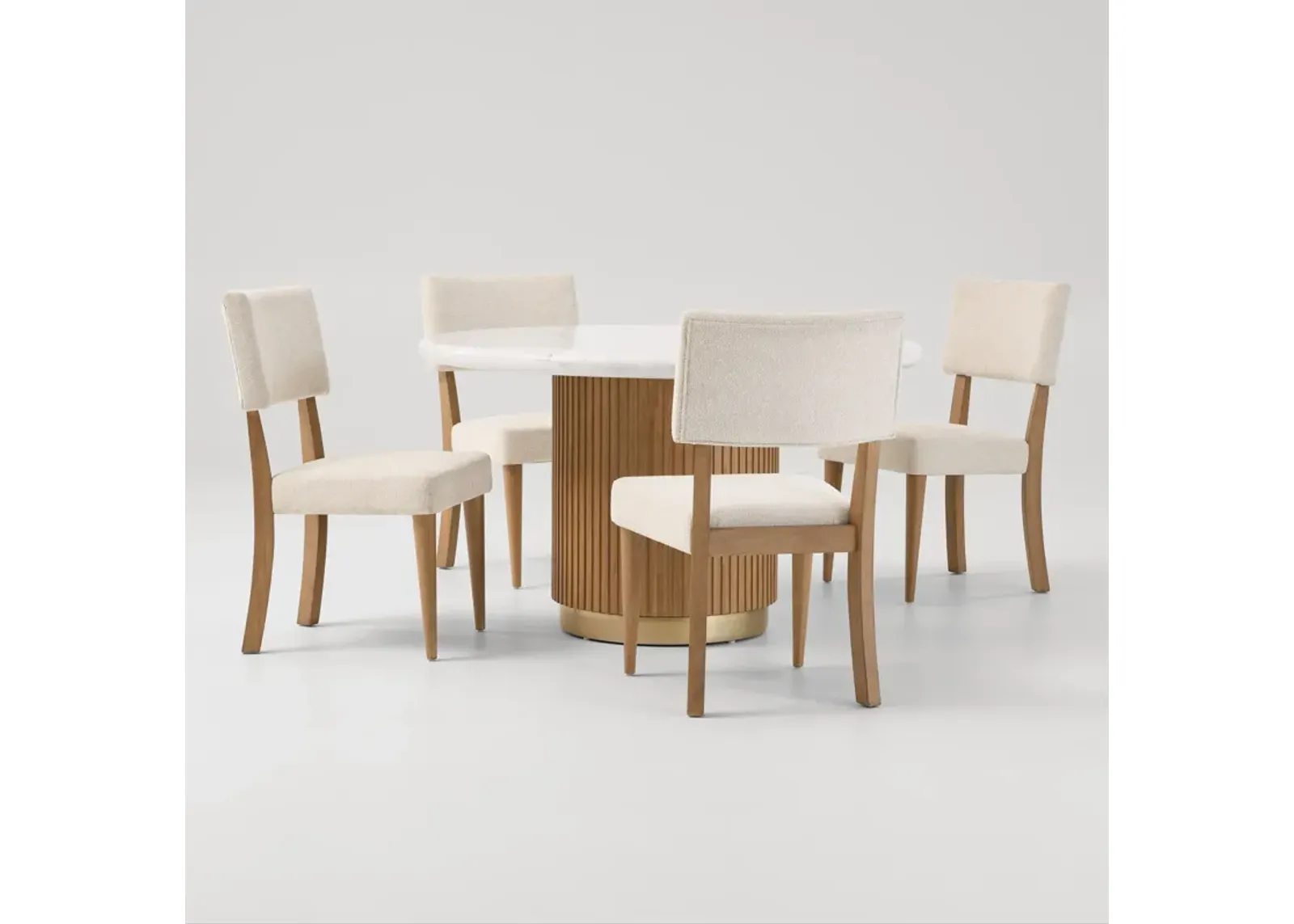 Cornelia Dining Table and 4 Dining Chairs