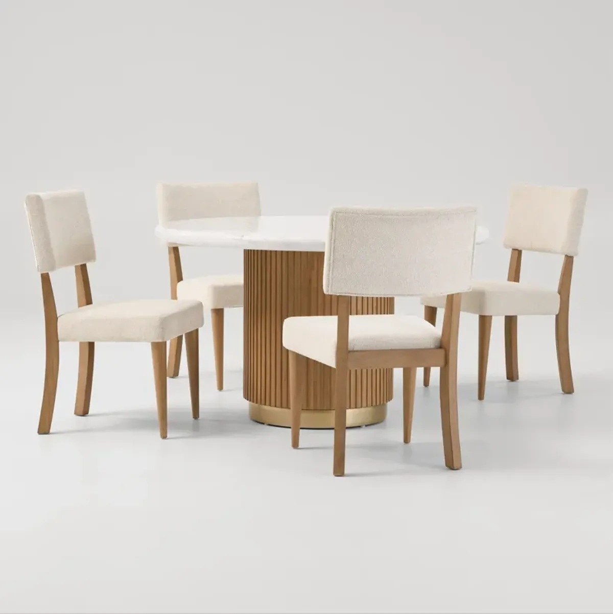 Cornelia Dining Table and 4 Dining Chairs