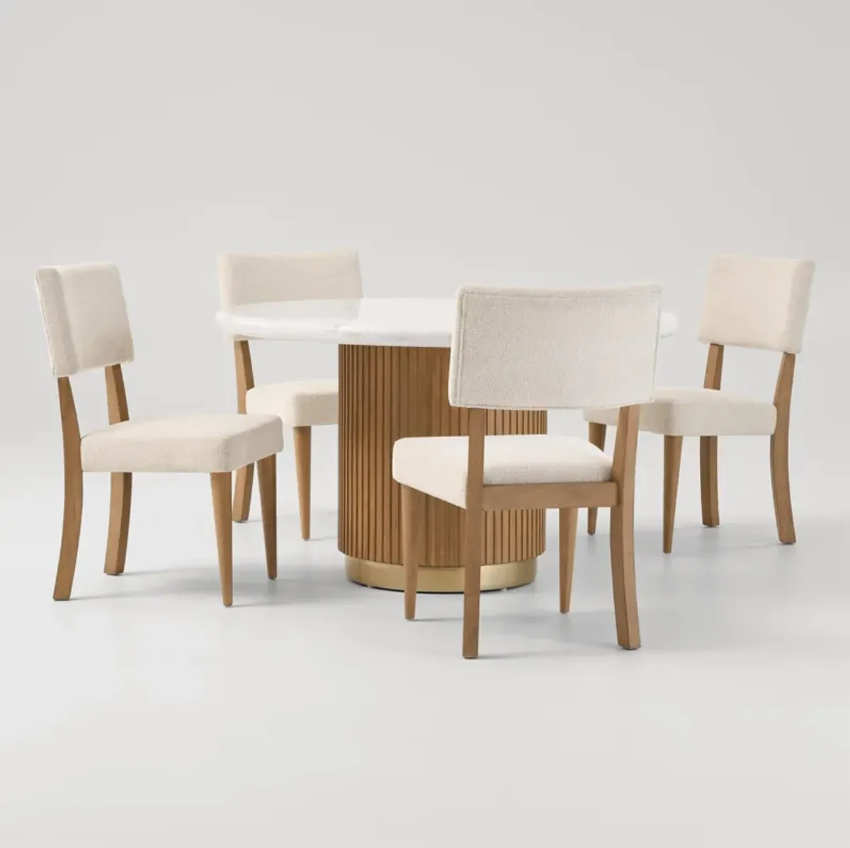 Cornelia Dining Table and 4 Dining Chairs