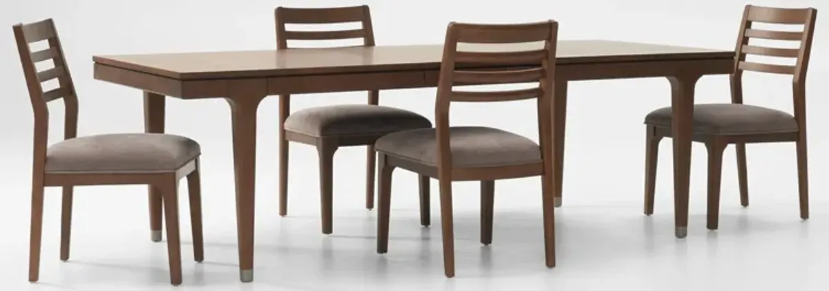 Chicago Extendable Dining Table and 4 Side Chairs