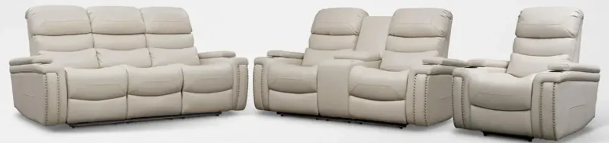 Jackson Triple-Power Reclining Sofa, Loveseat, and Recliner - Ivory