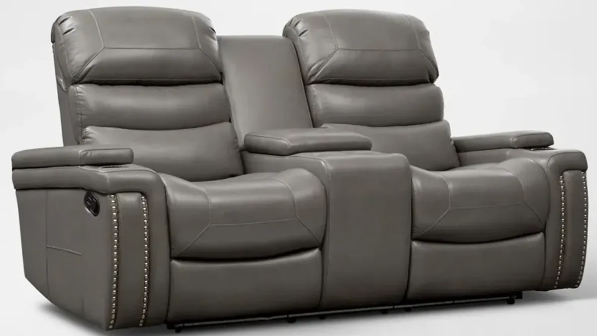 Jackson Manual Reclining Loveseat - Gray