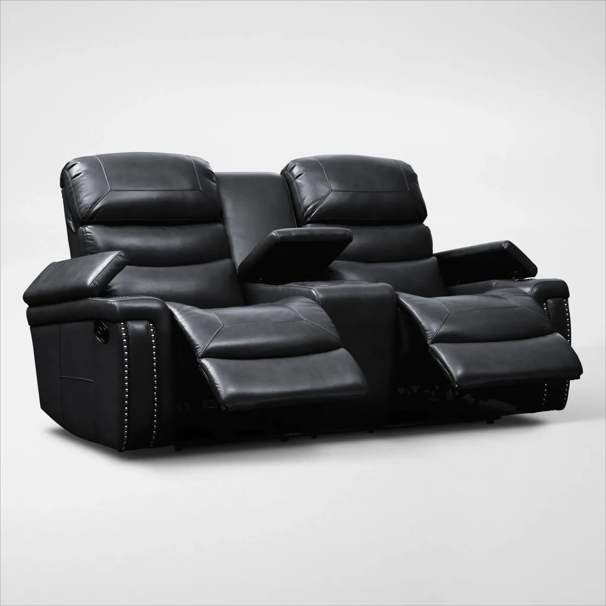 Jackson Manual Reclining Loveseat - Black