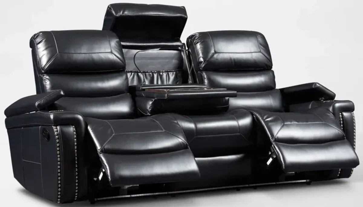 Jackson Manual Reclining Sofa and Recliner Set - Black