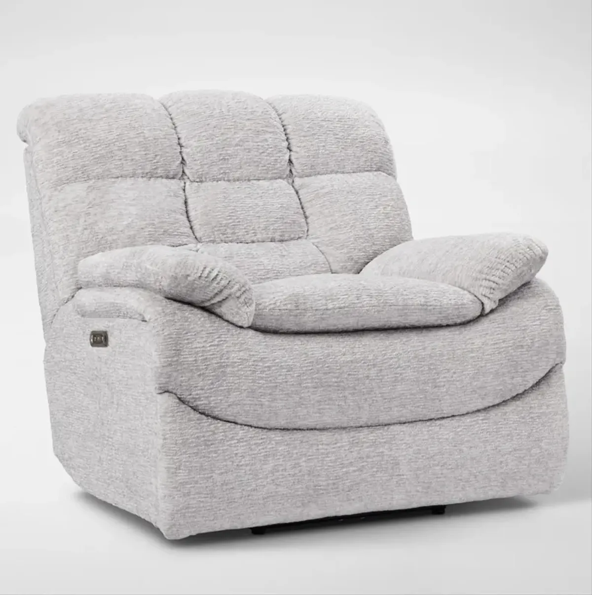 Big Softie Dual-Power Recliner - Light Gray