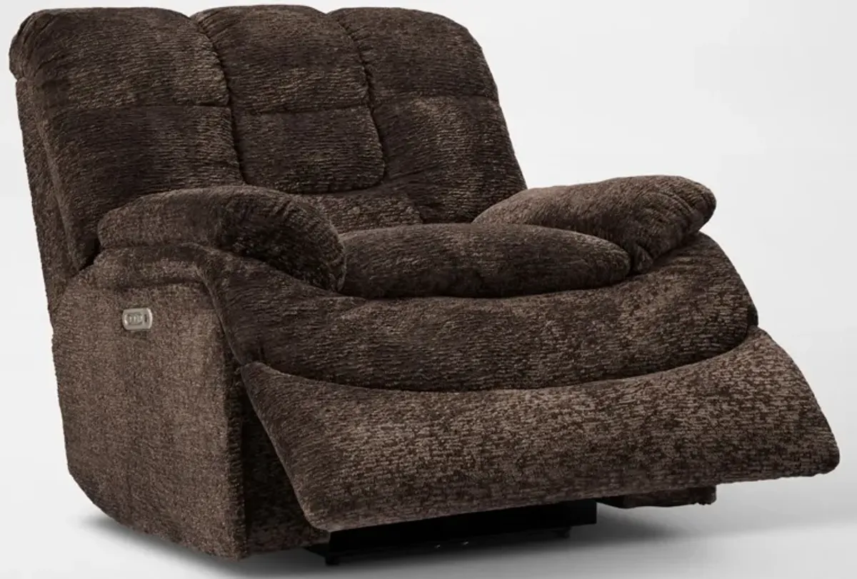 Big Softie Dual-Power Recliner - Chocolate