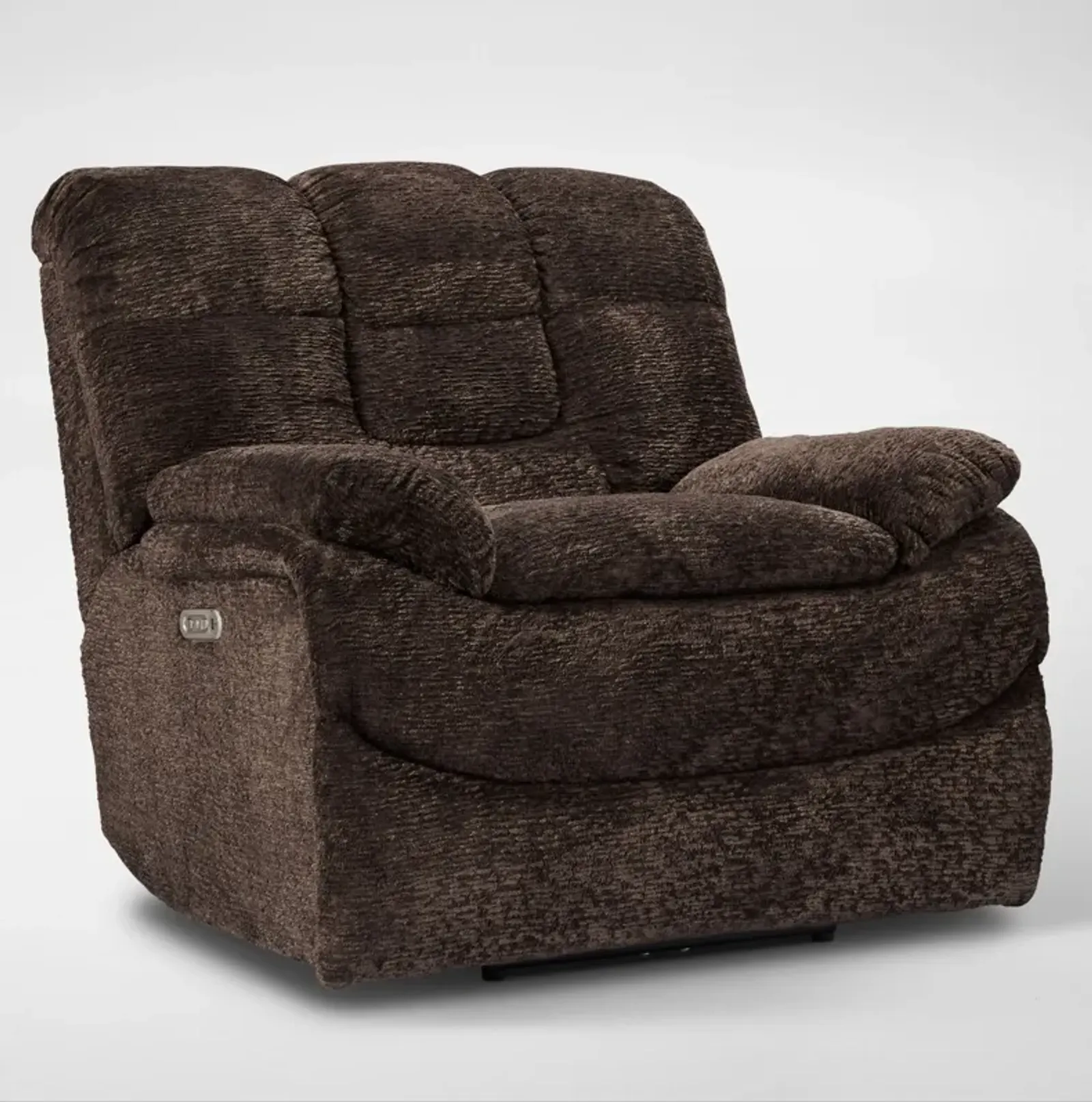 Big Softie Dual-Power Recliner - Chocolate