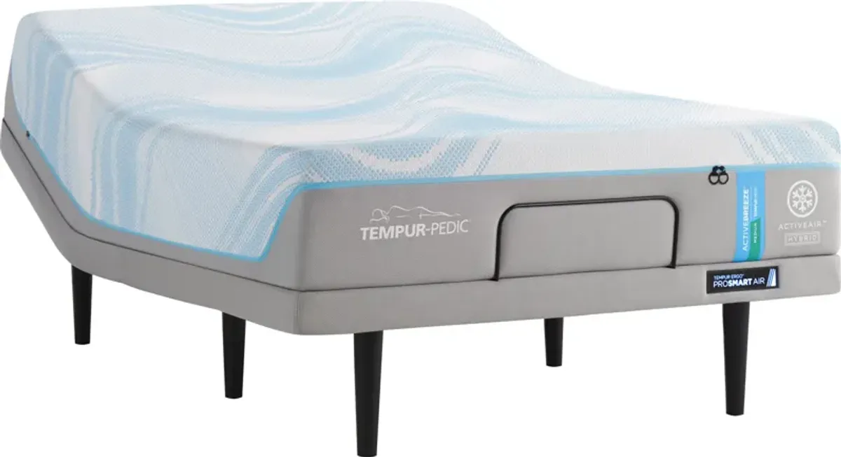 TEMPUR-ActiveBreeze® Med. Hybrid Twin XL Mattress & TEMPUR-Ergo® ProSmart® Air Adjustable Base