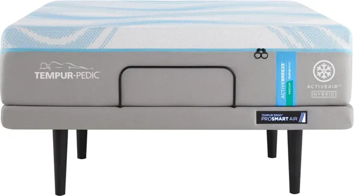 TEMPUR-ActiveBreeze® Med. Hybrid King Mattress & TEMPUR-Ergo® ProSmart® Air Adjustable Base