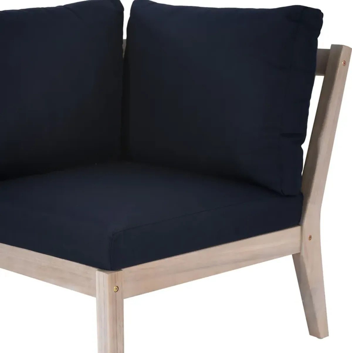 Annotto Bay Outdoor Corner Chair - Blue/Natural