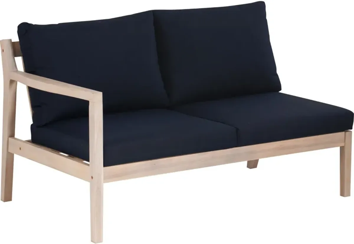 Annotto Bay Outdoor Loveseat Set - Blue/Natural