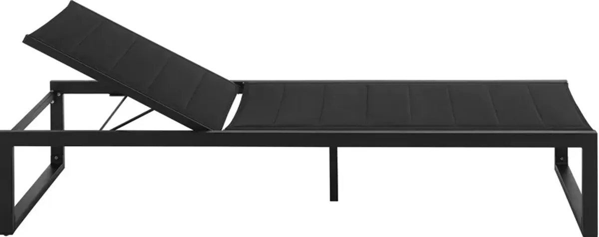 South Hampton Outdoor Chaise Lounge - Black