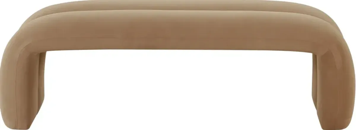 Kalpana Upholstered Bench - Taupe