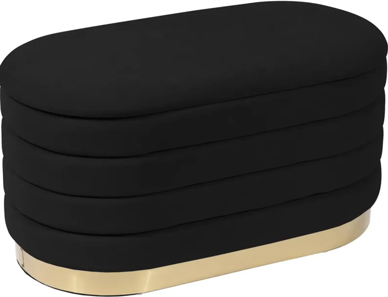 Sanja Upholstered Storage Bench - Black