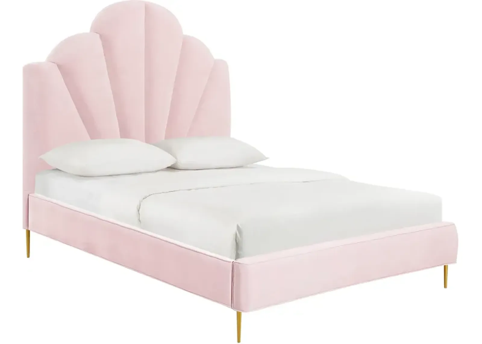 Conch Upholstered Platform Queen Bed