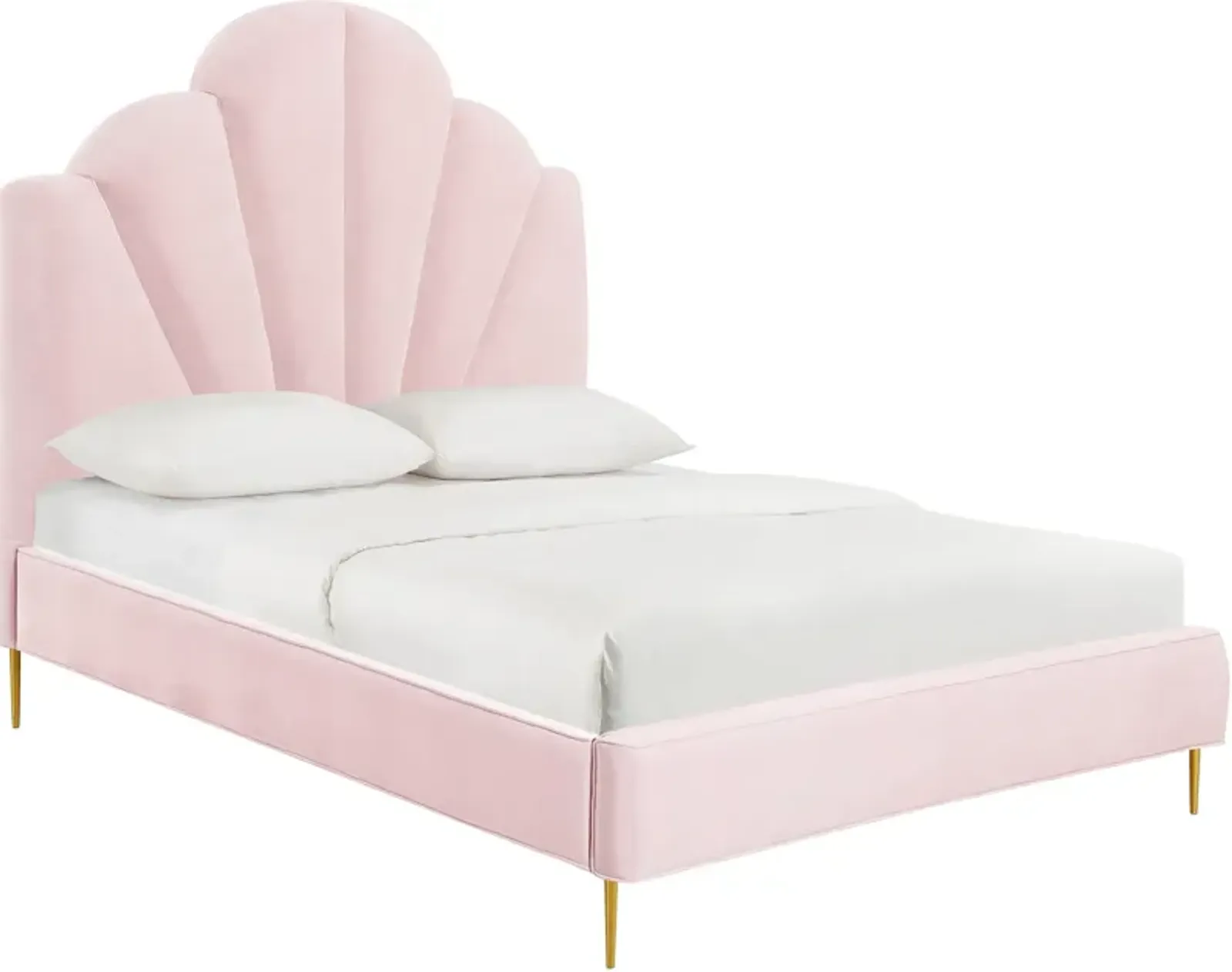 Conch Upholstered Platform Queen Bed