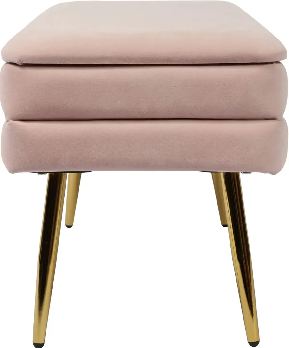 Sadira Upholstered Storage Bench - Blush