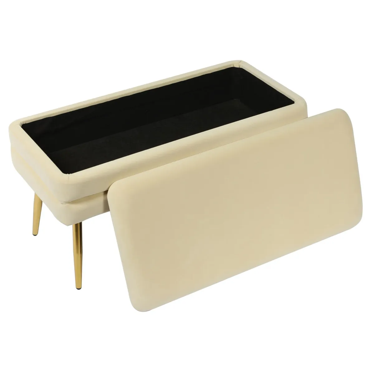 Sadira Upholstered Storage Bench - Cream