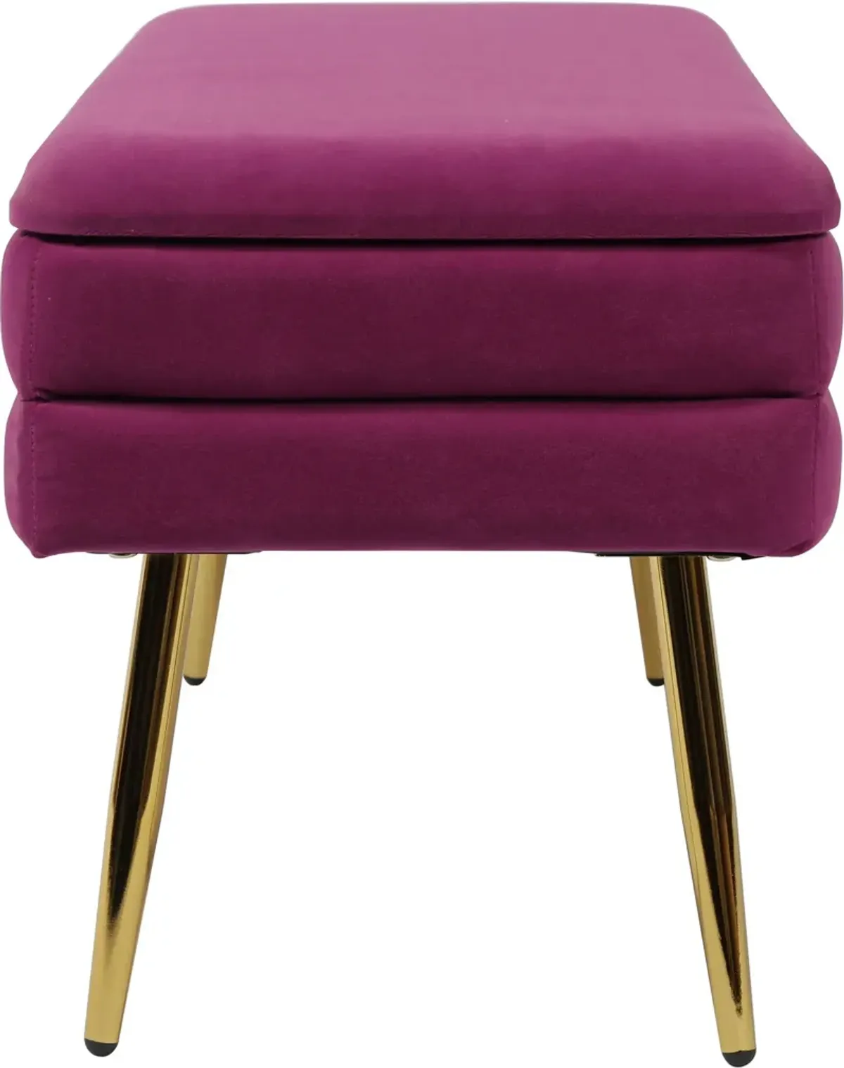 Sadira Upholstered Storage Bench - Plum