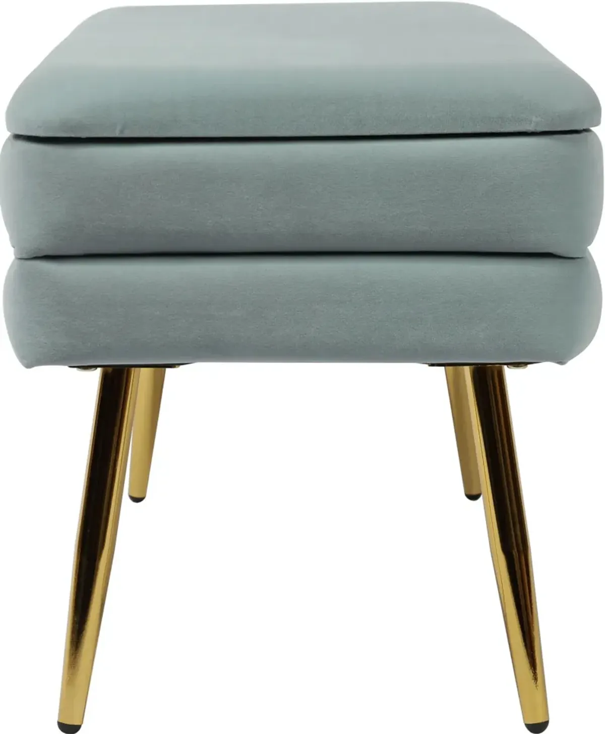 Sadira Upholstered Storage Bench - Sea Blue