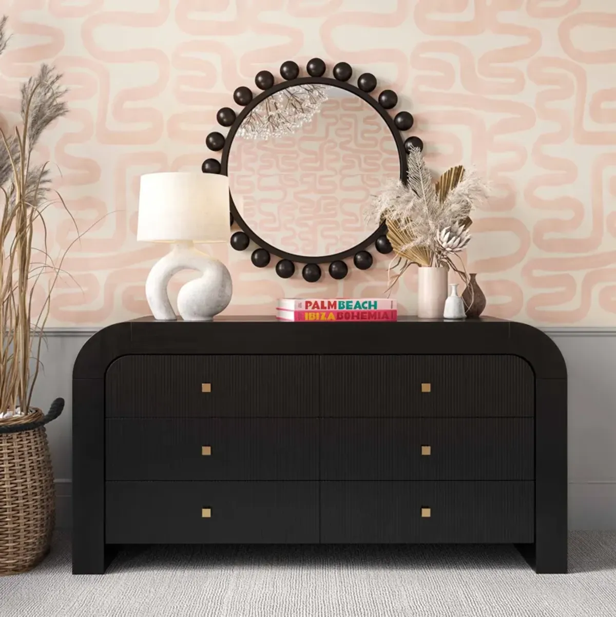 Laverne 6-Drawer Dresser - Black