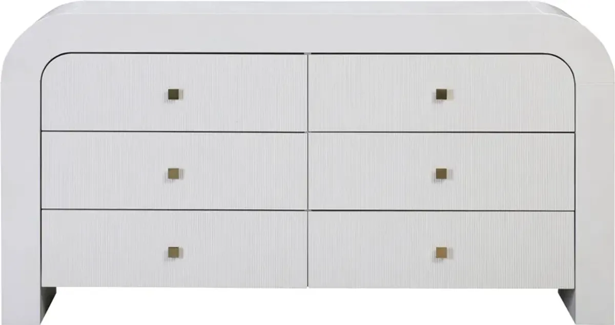 Laverne 6-Drawer Dresser - White