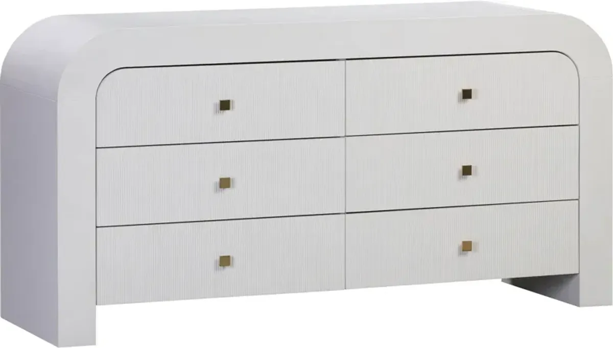 Laverne 6-Drawer Dresser - White