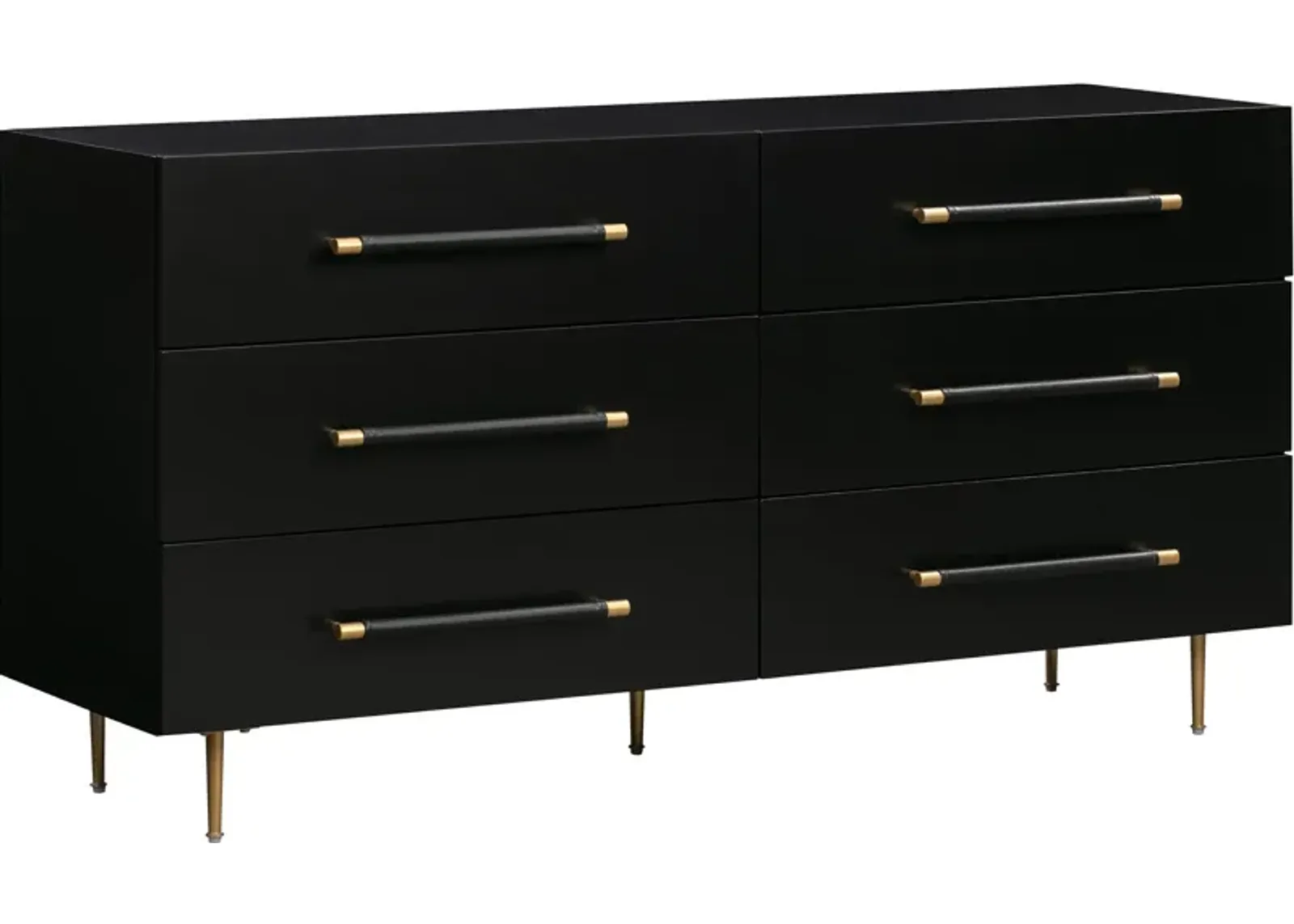 Pollux 6-Drawer Dresser - Black