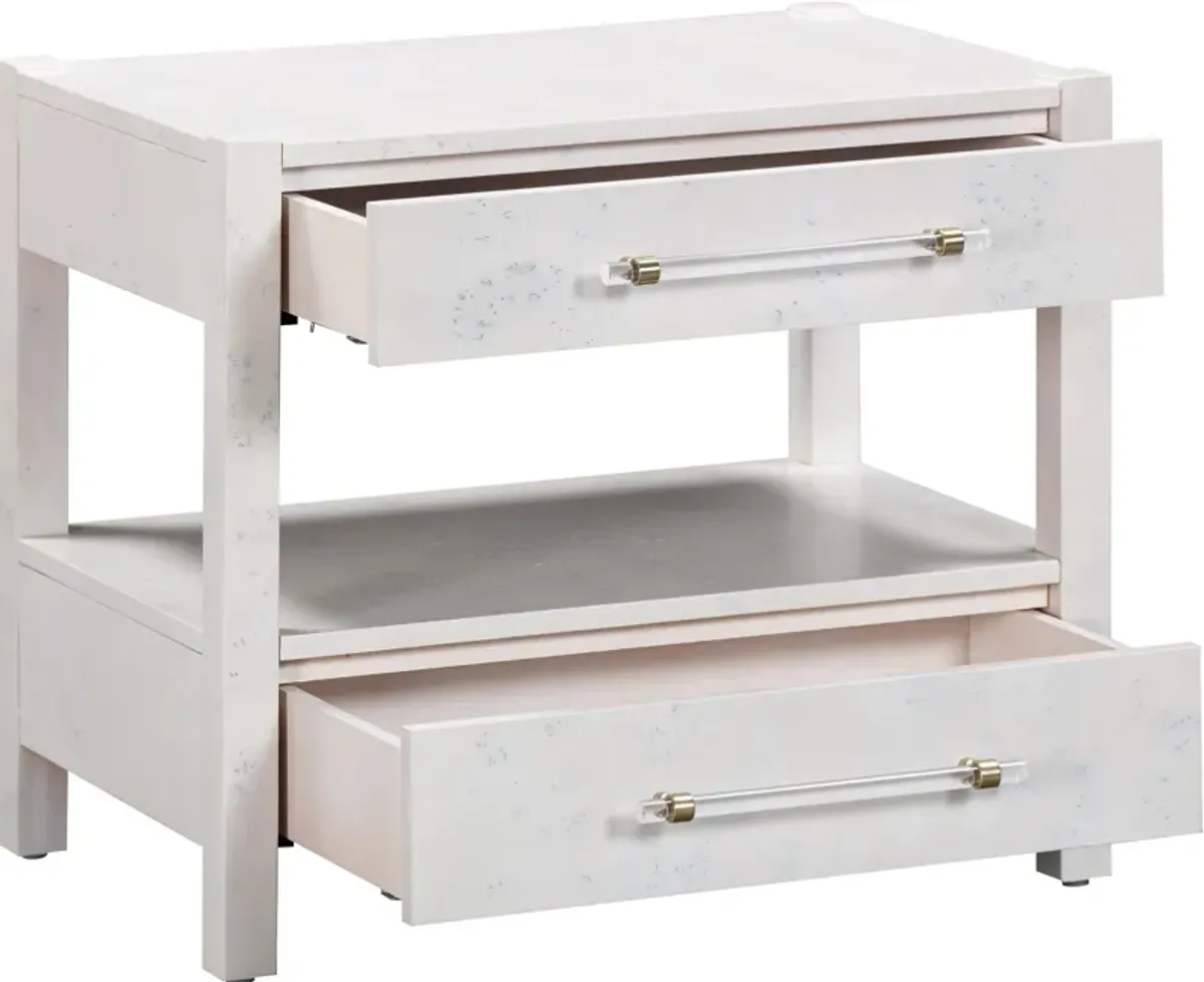 Josiah 2-Drawer Nightstand - White