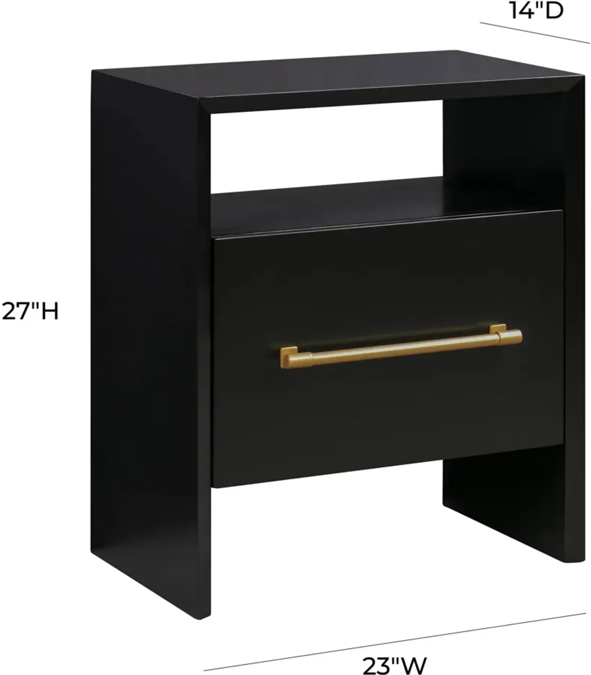 Galen Nightstand - Black